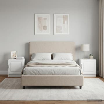 vidaXL Nachtkastje 2 st Wit 43 x 34,5 x 47 cm Bewerkt hout, Minder dan 45 cm, Verzenden, Nieuw, Minder dan 55 cm