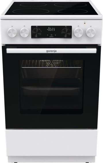 Gorenje GEC5C43WGAMZ, Vrijstaand fornuis, Zwart, Wit,, Witgoed en Apparatuur, Verzenden, Nieuw