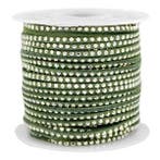 1 meter Imitatie leer 3mm met goud aluminium studs Silver..., Ophalen of Verzenden, Nieuw, Draad