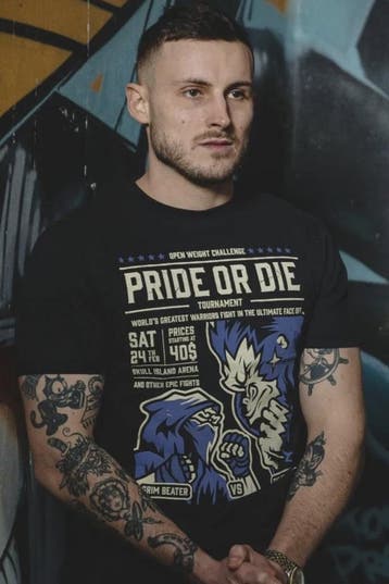 PRiDEorDiE  Versus T Shirt Zwart, Ophalen of Verzenden, Nieuw