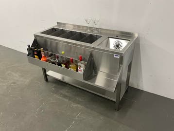 Bar cocktail station | cocktailbar meubel van RVS, Verzenden, Gebruikt, RVS Meubilair