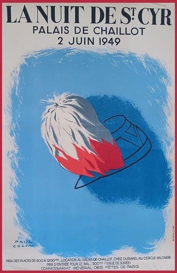 Paul Colin - Affiche originale - La Nuit de Saint Cyr - 1949
