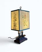 Bouilotte lamp - Hout, Perkament, Koper - Met kap met, Antiek en Kunst