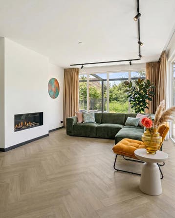 Plak pvc Visgraat  |  Luxury Floors Visgraat XL Chai Latte, Ophalen, Nieuw