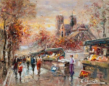 Christof Vevers (1962) - Paris - Notre-Dame aux Couleurs, Antiek en Kunst