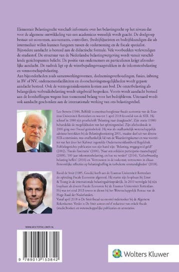 Elementair Belastingrecht (theorieboek) 2019/2020, Verzenden, Zo goed als nieuw