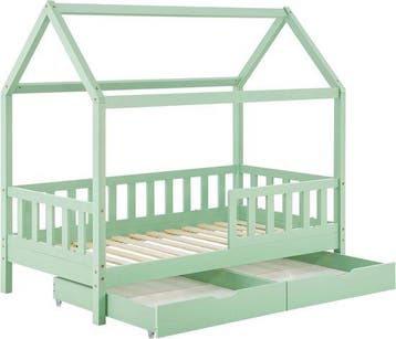 2dekans | Juskys – Marli Kinderbed & Huisbed Met Bedladen –, Kinderen en Baby's, Kinderkamer | Bedden, Ophalen of Verzenden, Zo goed als nieuw
