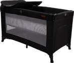MamaLoes Raff Zwart Deluxe Campingbed incl. Aankleedvlak, Kinderen en Baby's, Babywiegjes en Ledikanten, Verzenden, Nieuw