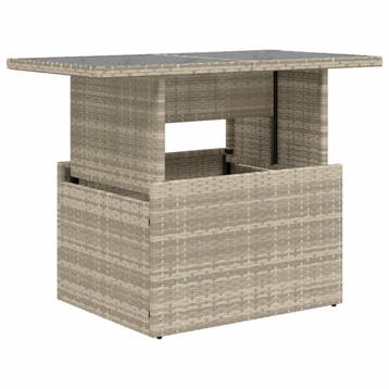 Tuintafel 100x55cm, in hoogte verstelbaar - 41% korting, Ophalen of Verzenden, Zo goed als nieuw, Rechthoekig, Wicker