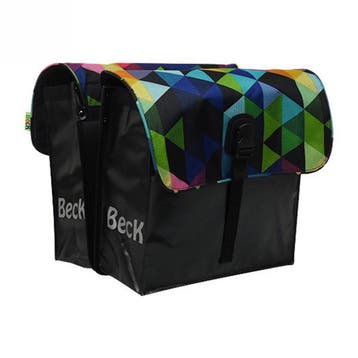 Beck Dubbele Fietstas Small Colored Triangles, Verzenden, Nieuw
