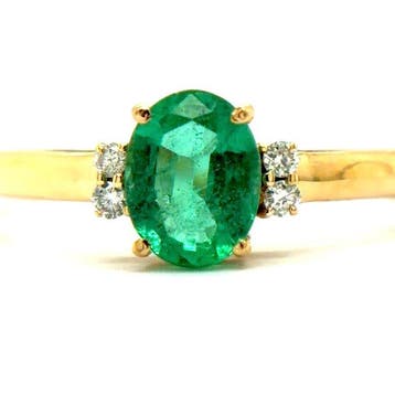 Zonder minimumprijs - Ring - 14 karaat Geel goud - 0.83ct., Nieuw