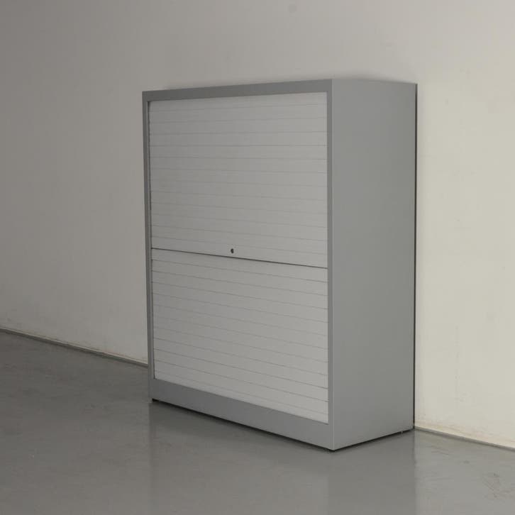 Kinnarps roldeurkast, aluminium, 138 x 120 cm, incl. 2, Huis en Inrichting, Kasten | Roldeurkasten en Archiefkasten, Ophalen of Verzenden