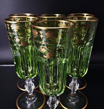 Artemisia - Champagne fluitje (6) - Lilium - Kristal, gouden