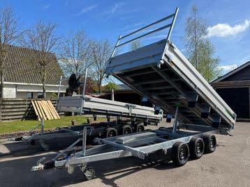 Tridem kipper 400x200 3.5T sterk en rijk uitgevoerd!, Auto diversen, Aanhangers en Bagagewagens, Ophalen, Nieuw