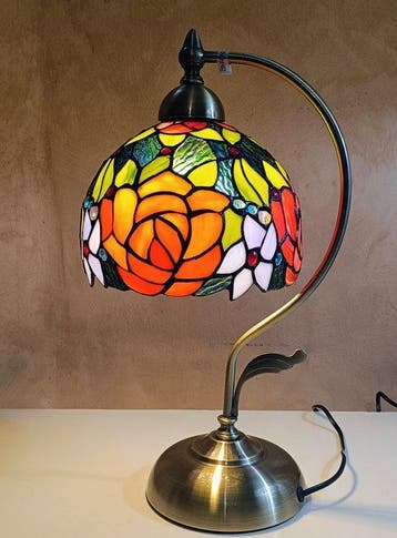 Bureaulamp - Glas-in-lood - Tiffany-stijl lamp