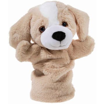 Pluche honden handpop - 25 cm - hond knuffel, Verzenden, Nieuw
