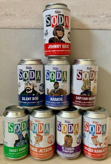 Funko - Funko Pop 8x Funko Soda Pops [Sealed Cans] - Vietnam, Antiek en Kunst