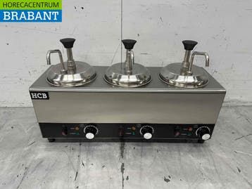 HCB RVS Verwarmde sauspomp Sauswarmer 3 x 2 liter Kaas, Ophalen of Verzenden, Nieuw in verpakking