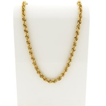 Gouden gedraaide schakel ketting, Ophalen of Verzenden, Gebruikt, Goud, Goud