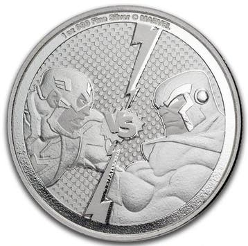 Niue. 2 Dollars 2025 – Captain America vs. Thanos – 1 oz