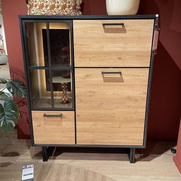 Avalon Opbergkast 120cm Natural - Henders en Hazel, Ophalen of Verzenden, Nieuw, Industrieel