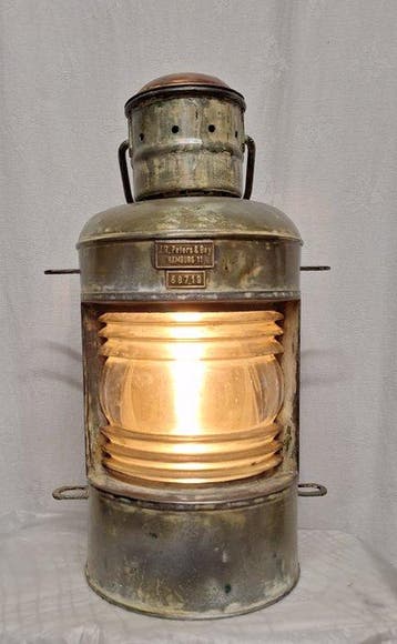 J.H. Peters & Bey - Hamburg Ships lamp, Navigation lamp -