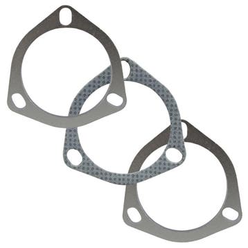 Set van 2 stalen 3 gaats flenzen met pakking 63,5 mm, Verzenden
