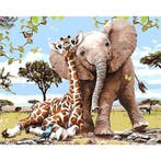 2dekans | Schilderen op Nummer Set 40x50 cm – Olifant &, Ophalen of Verzenden, Zo goed als nieuw