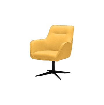 Draaifauteuil Rex - fauteuils - Geel, Nieuw, Stof