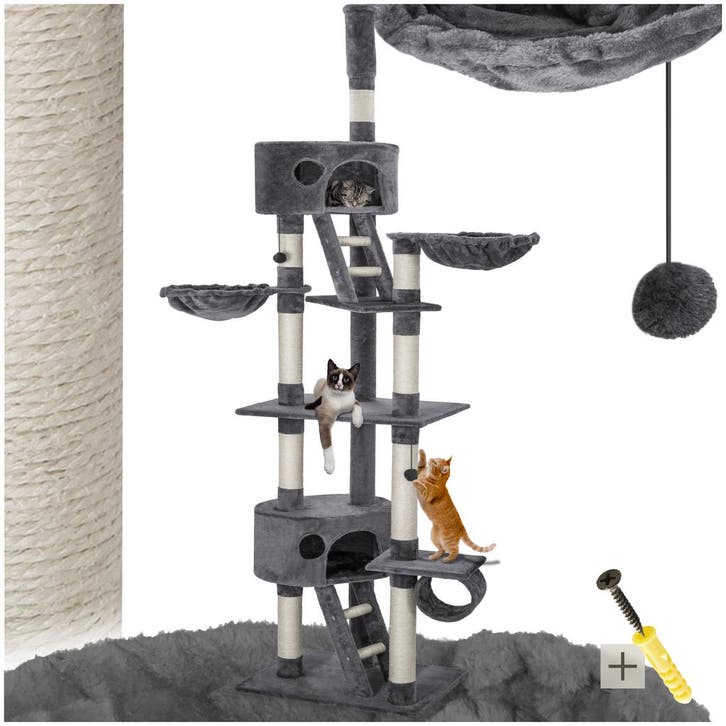 Krabpaal Hansi 260cm - grijs, Dieren en Toebehoren, Katten-accessoires, Verzenden