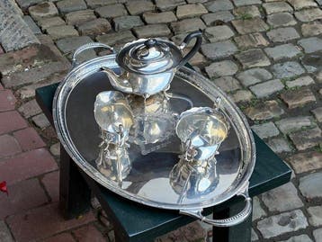 Walker en Hall - Theeservies (4) - sterling zilver -
