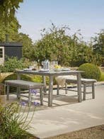 Picknicktafel Dining Set Ravello Acaciahout 100% FSC Grijs, Tuin en Terras, Tuintafels, Verzenden, Nieuw