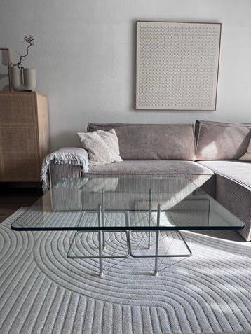 Salontafel - Staal, Glas - Salontafel Tensegrity