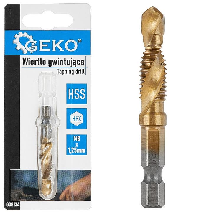 Hss Boor Tap M8 X 1,25mm - Tapboor - Boor - Tap - Geko, Auto diversen, Autogereedschap, Nieuw, Ophalen of Verzenden