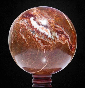 Grote 11,1 kg Rode Brecciated Jasper Bol - 20 cm Chakra