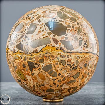 Natuurlijke luipaardjaspis Sphere- 2326.18 g