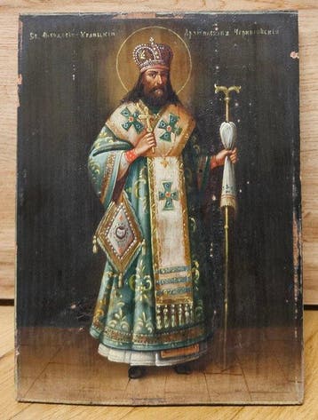 Icoon - Heilige Theodosius van Tsjernigov - hout