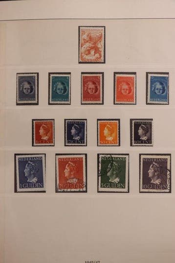 Nederland 1945/2000 - Verzameling in 5 Lindner-albums - met, Postzegels en Munten, Gestempeld