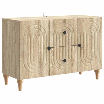 vidaXL TV-kast met lade Sonoma Eiken 89 x 34,5 x 60 cm, Minder dan 50 cm, Verzenden, Nieuw, Minder dan 100 cm