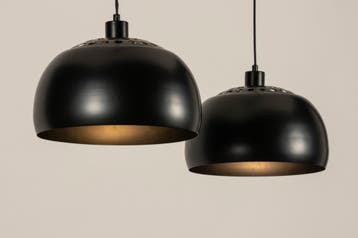 Rietveld Hanglampen - Zwart - Metaal, Verzenden, Nieuw