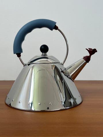 Alessi - Michael Graves - Fluitketel - 9093 - Staal, Hars, Antiek en Kunst