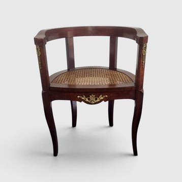 Fauteuil - BOIS NOBLE - oude bureaustoel