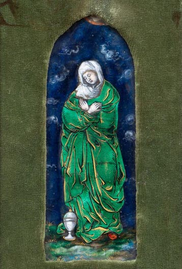 Maria Magdalena met zalfpot, vermoedelijk Limoges,, Gebruikt