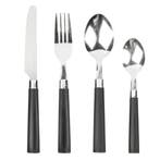 Benson 16-delige bestekset - Modern design - Zwarte handv..., Ophalen of Verzenden, Nieuw