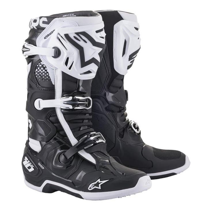 Alpinestars Tech 10 Crosslaarzen Zwart Wit, Motoren, Kleding | Motorkleding, Heren, Nieuw met kaartje, Laarzen, Verzenden
