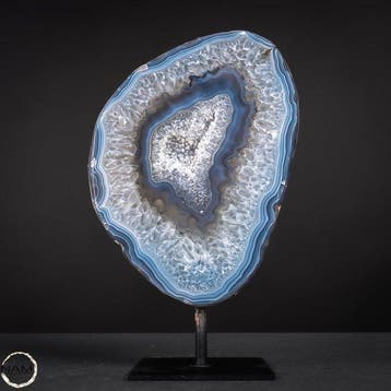 Natuurlijke agaatschijf op standaard – spectaculaire