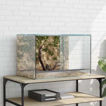 vidaXL Terrarium met opslag Transparant 60 x 40 x 40 cm Glas, Verzenden, Nieuw
