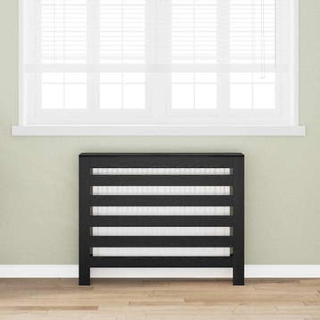 vidaXL Radiatorafdekking Zwart eiken 104 x 20 x 82 cm, Verzenden, Nieuw