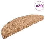 vidaXL Trapmatten 20 st 56x17x3 cm beige halfrond, Verzenden, Nieuw