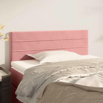 vidaXL Hoofdbord 80x5x78/88 cm fluweel roze, Verzenden, Nieuw, Stof